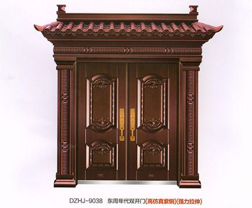 高仿真紫铜双开门
